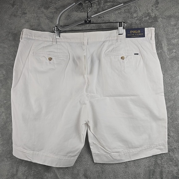Polo Ralph Lauren Shorts Classic Fit 9" Inseam Nantucket Size 42 White NWT Flaw - Picture 2 of 11